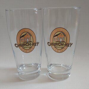 Church Key Brewing Glasses PAIR Campbellford Ontario